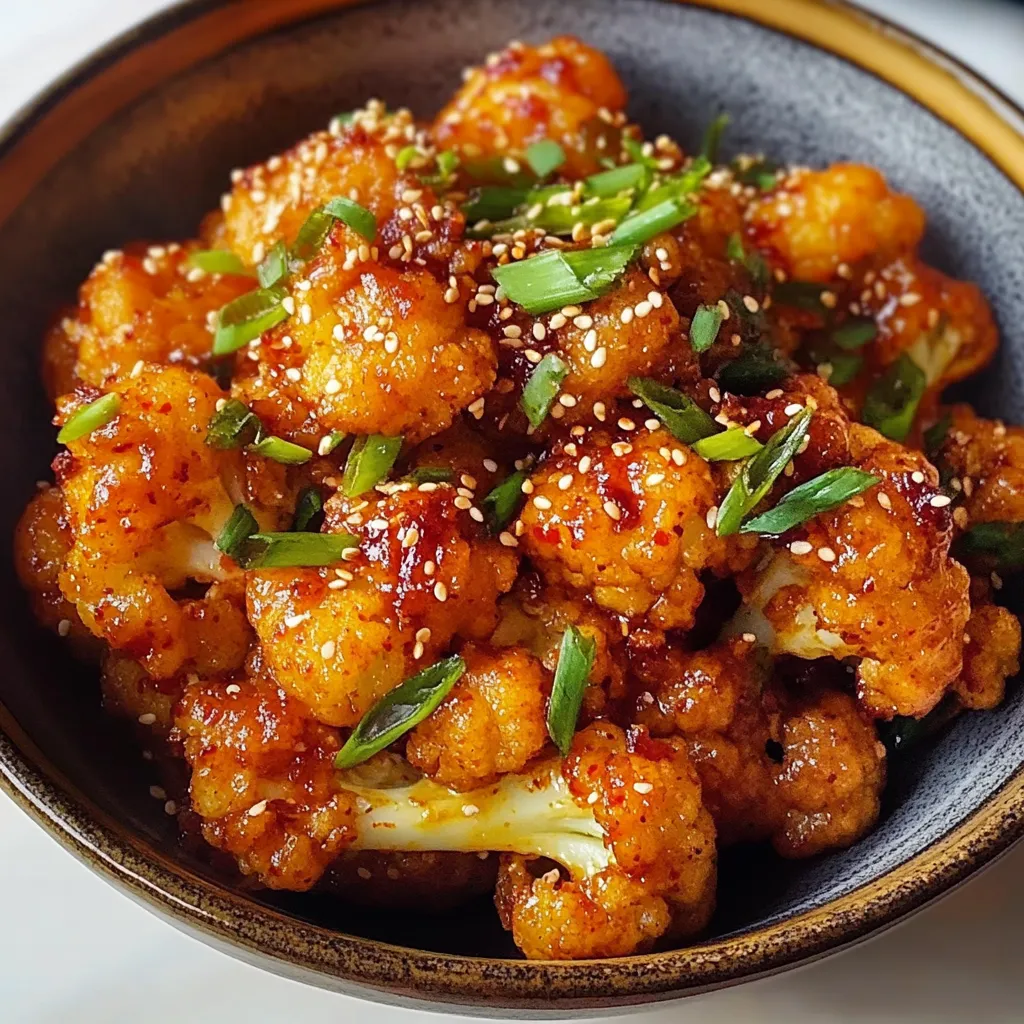 Air-Fried Korean Chili Cauliflower (Gochujang) Exquisite