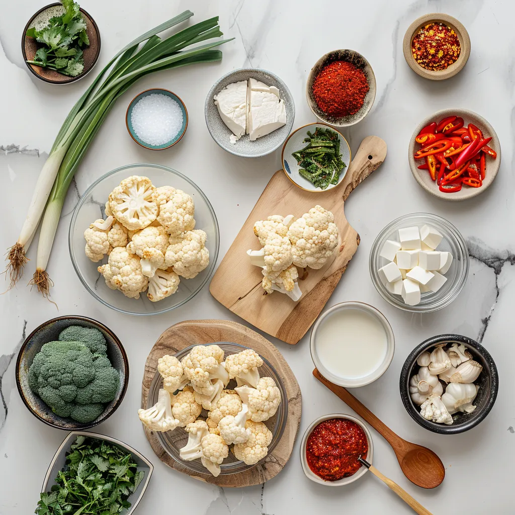 Air-Fried Korean Chili Cauliflower (Gochujang) Exquisite ingredients