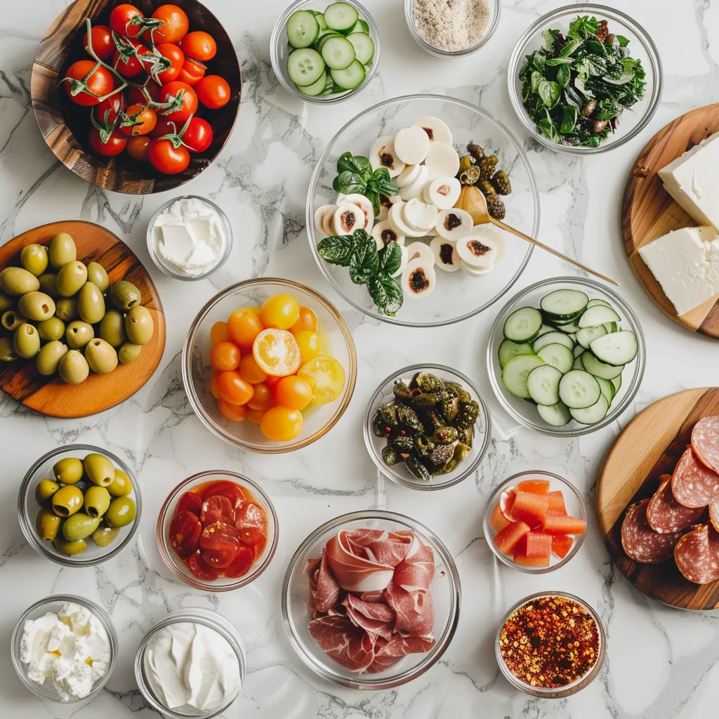 Antipasto Salad Zesty ingredients