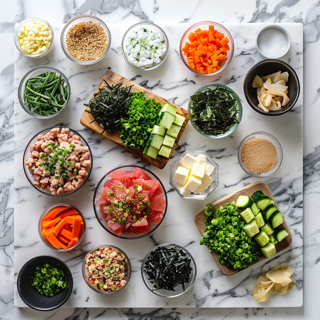 Canned Tuna Sushi Bowl: Easy, Tasty, Family-Friendly Delight ingredients