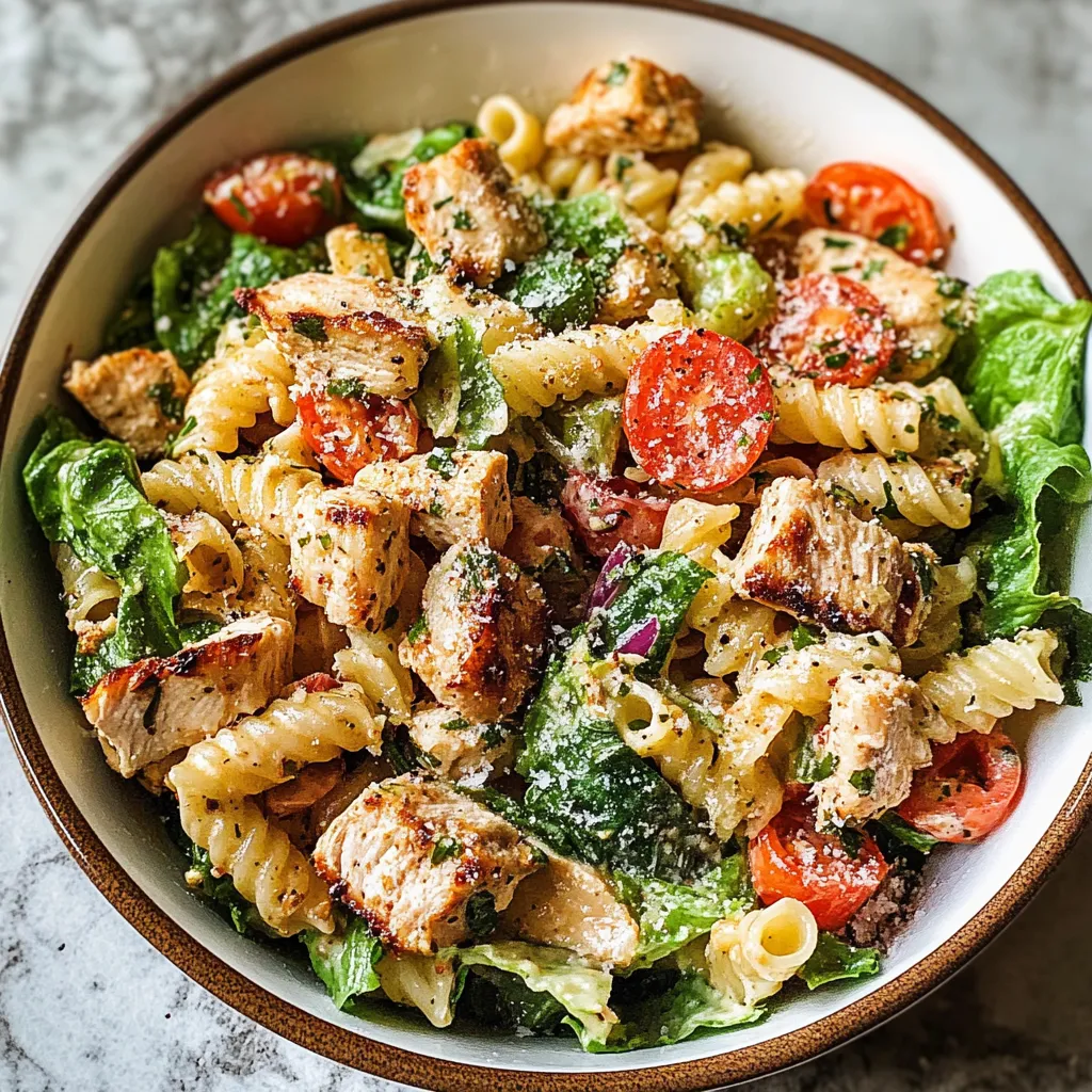 Chicken Caesar Pasta Salad Recipe Tasty