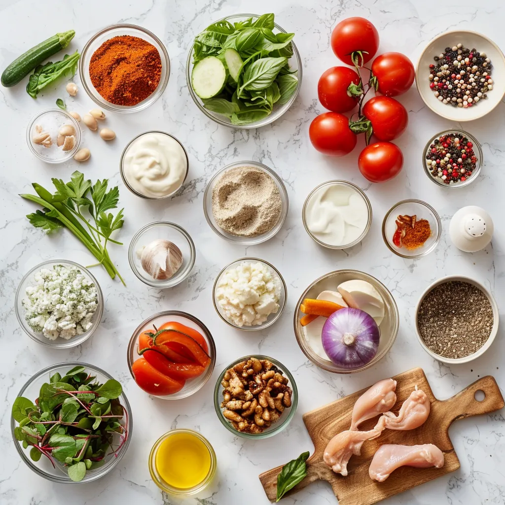 Flavorful Grilled Southwest Chicken Salad ingredients