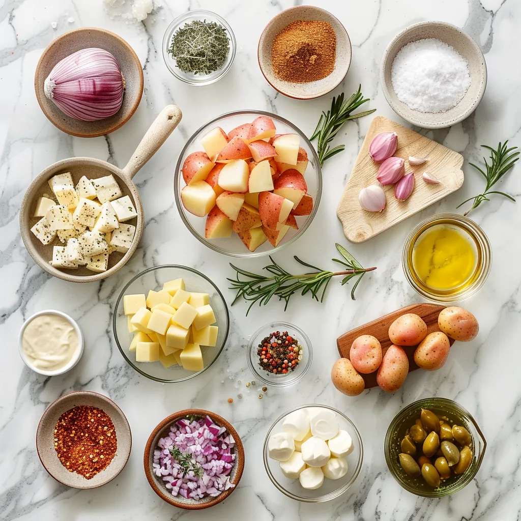 Flavorful Potato Salad with Red Potatoes ingredients