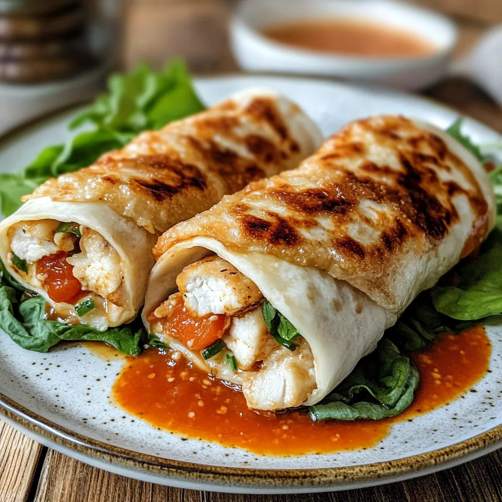 Fresh Air Fryer Chicken & Mozzarella Wraps