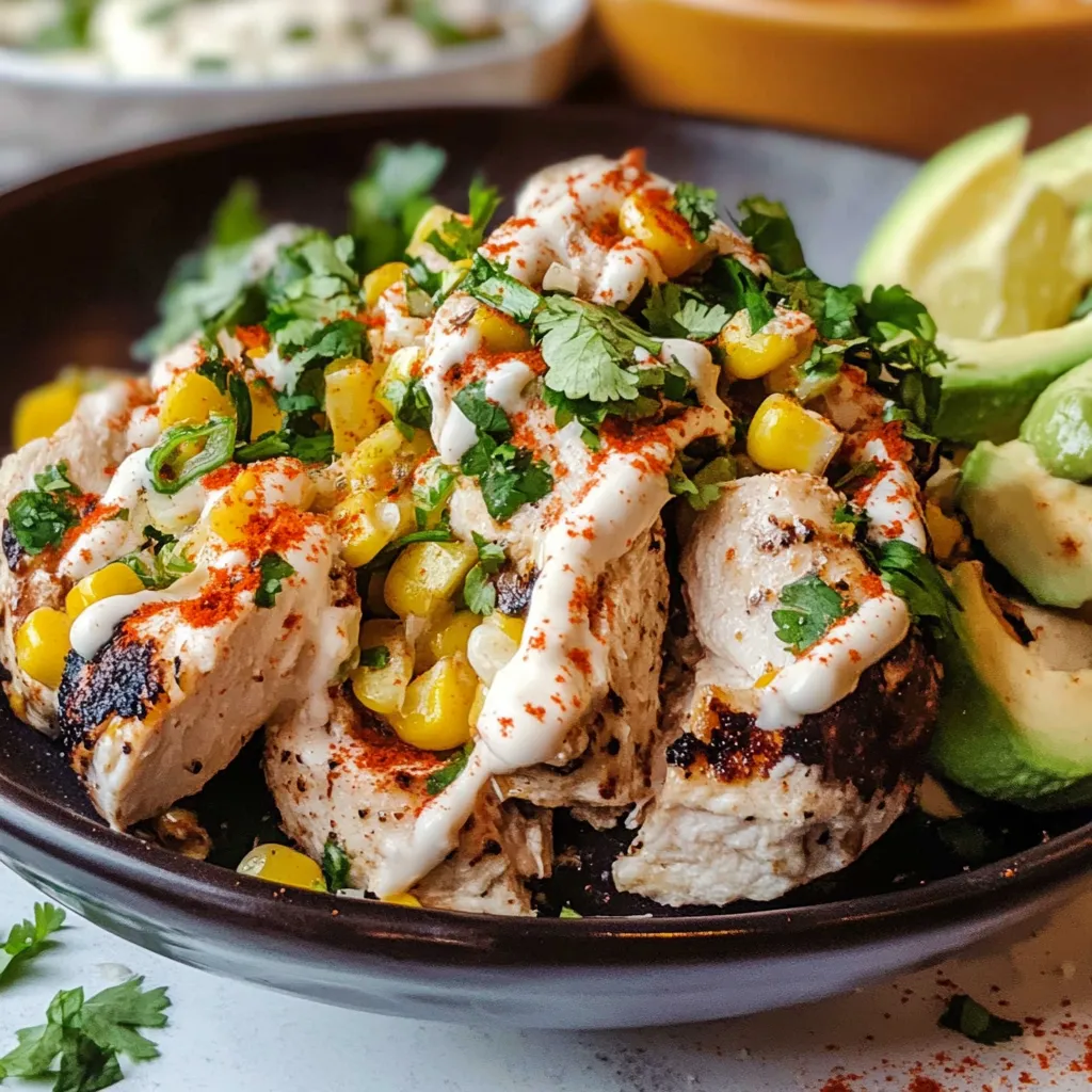 Fresh Mexican Street Corn Chicken Salad
