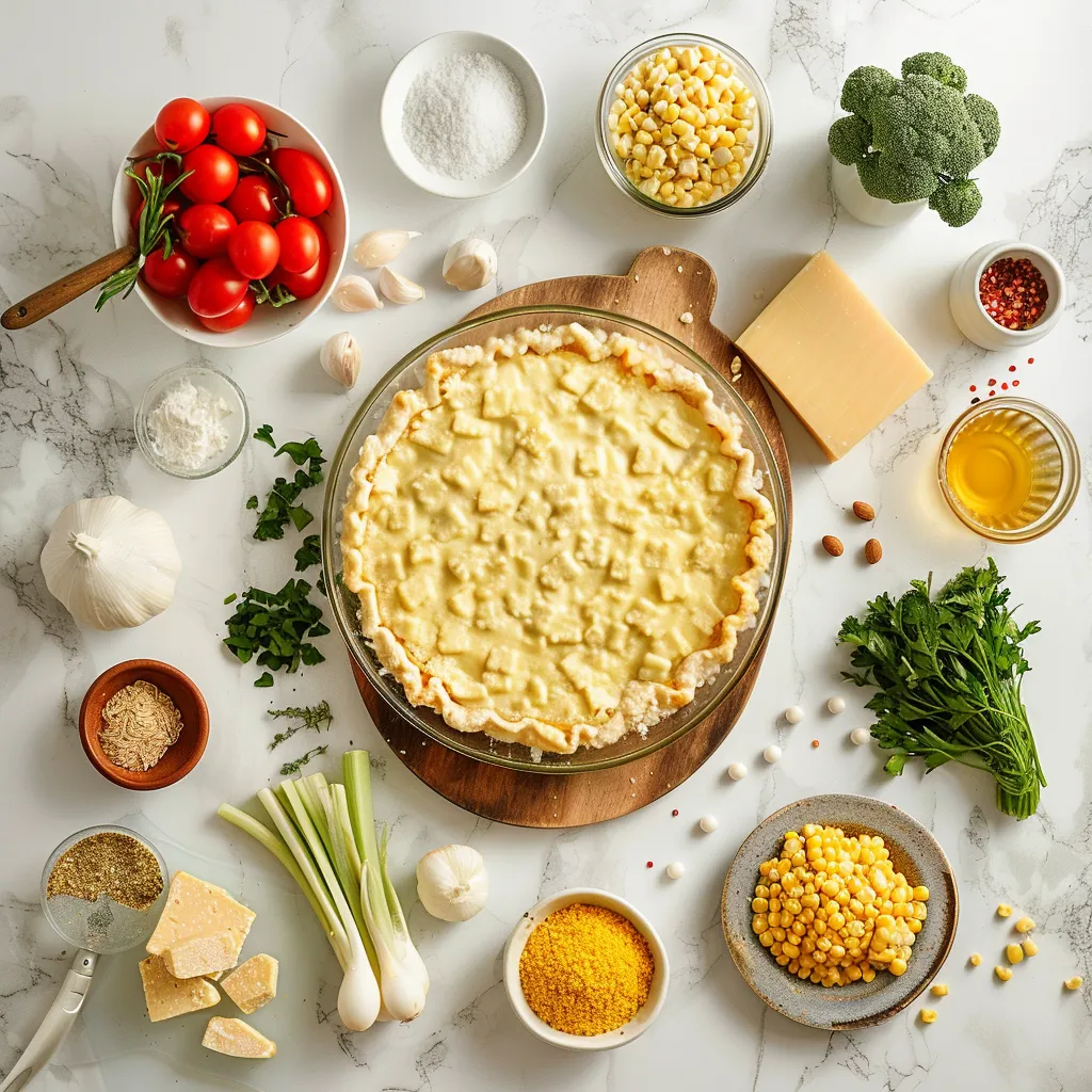 Juicy Cheddar Sweet Corn Pie: A Cozy Comfort Food Delight ingredients