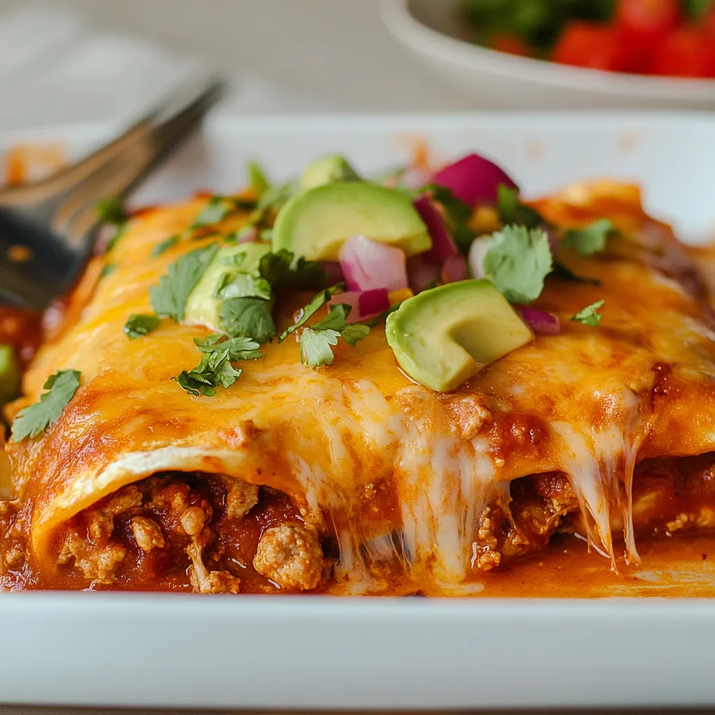 Mouthwatering Southwest Ground Turkey Enchiladas