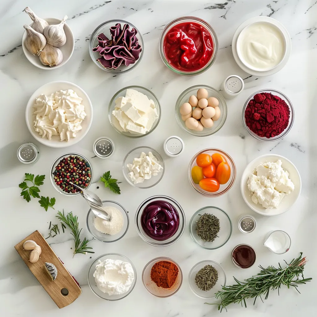 Ultimate Red Velvet Cheesecake ingredients