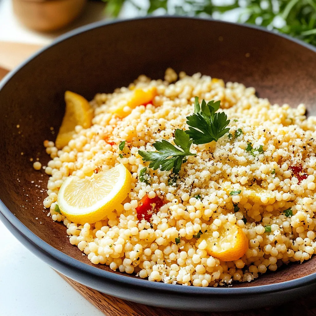 Zesty Lemon Parmesan Pearl Couscous