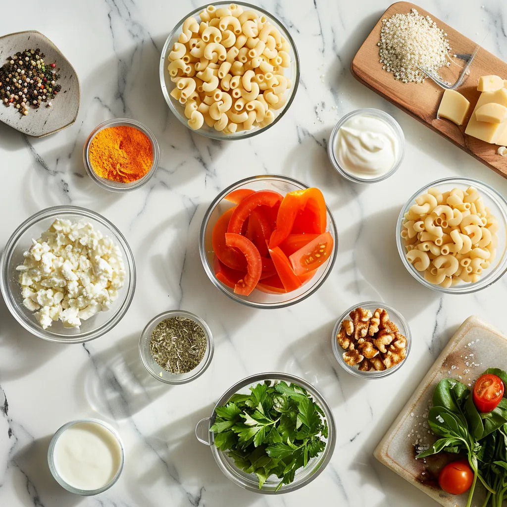 Classic Macaroni Salad Luscious ingredients