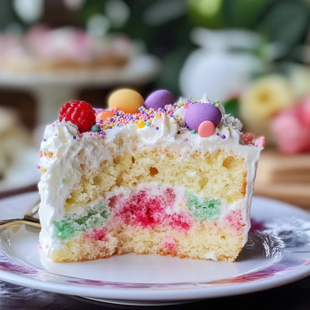Delicious Spring Poke Cake for Easter Celebrations