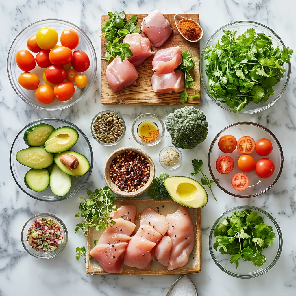 Juicy Southwest Chicken Salad ingredients