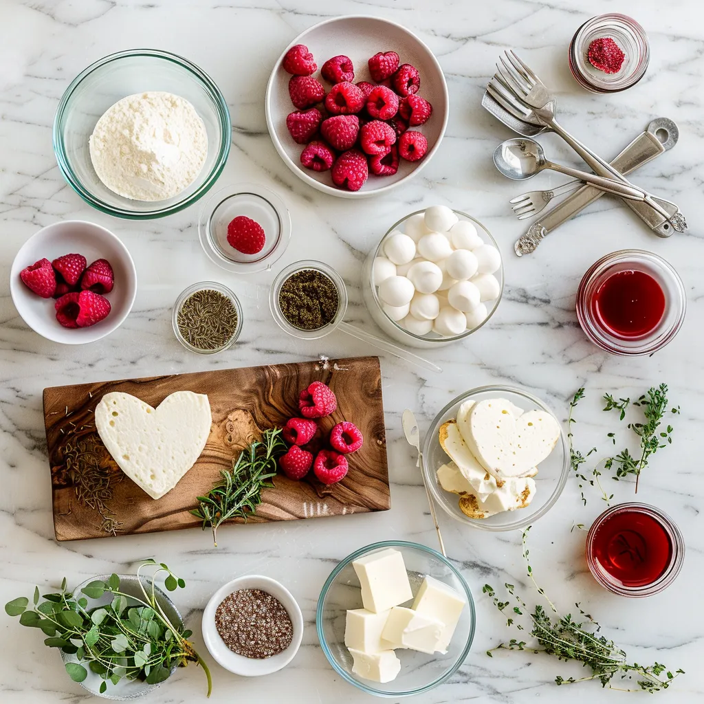 Raspberry Cheesecake Hearts for Sweet Moments ingredients