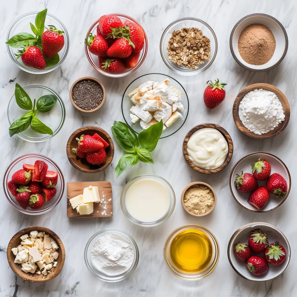 Strawberry Shortcake Bars Recipe Mouthwatering ingredients