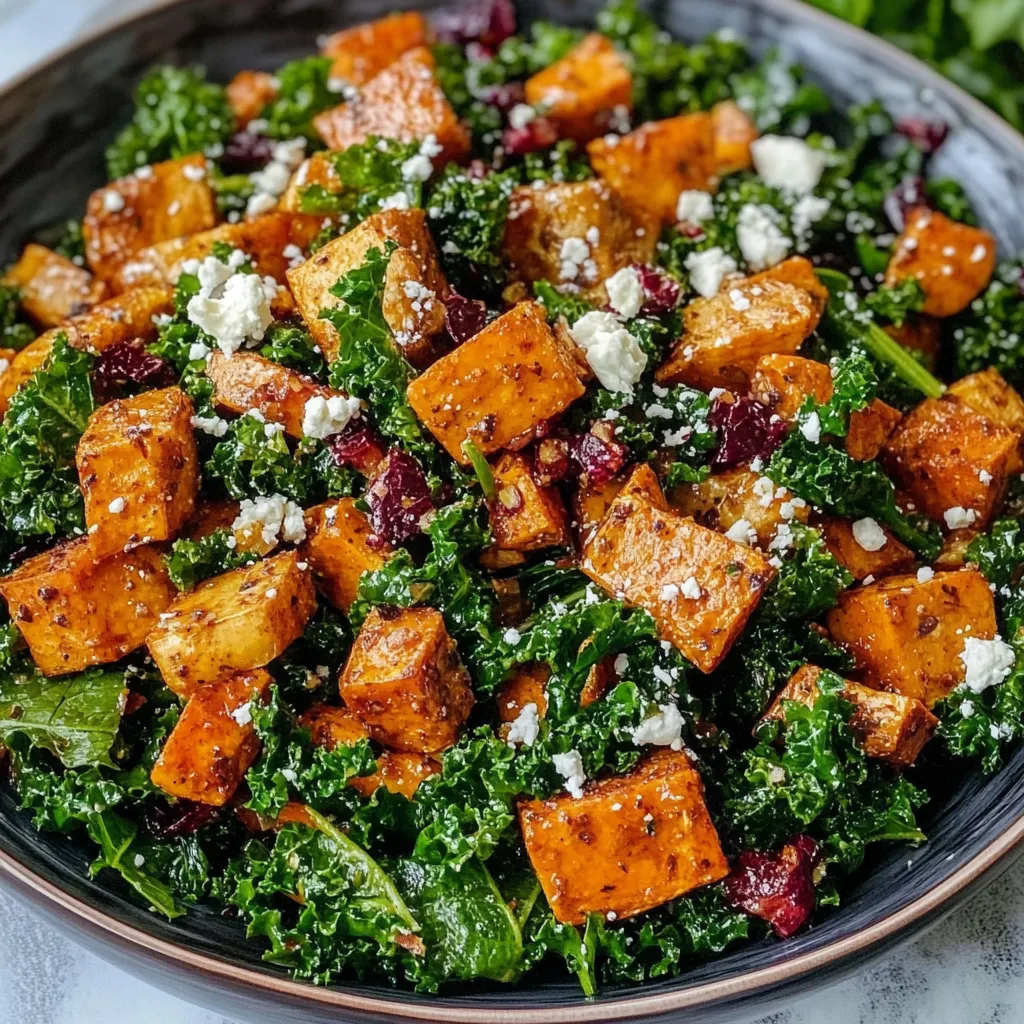 Sweet Potato Kale Salad Crispy