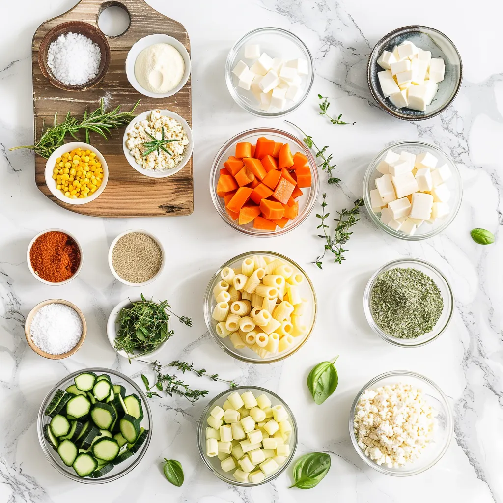 Vegetable Pasta Bake Recipe ingredients