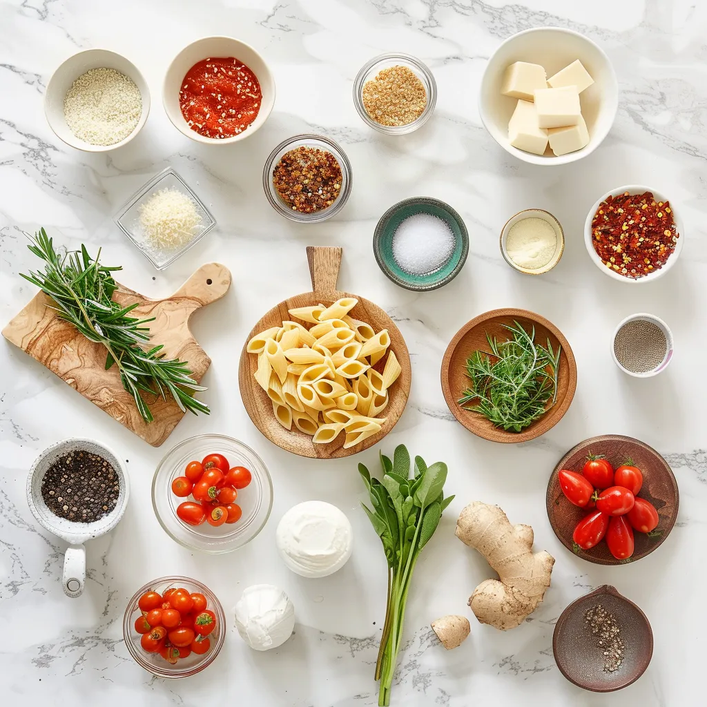 Zesty Gochujang Creamy Pasta ingredients