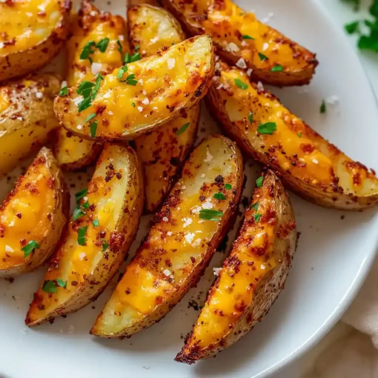 Crispy Air Fryer Cheesy Potato Wedges