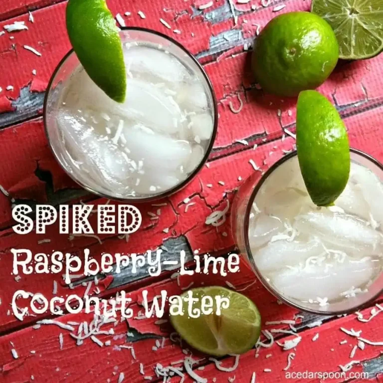Spiked Raspberry Lime Coconut Water Recipe – Fresh & Fizzy