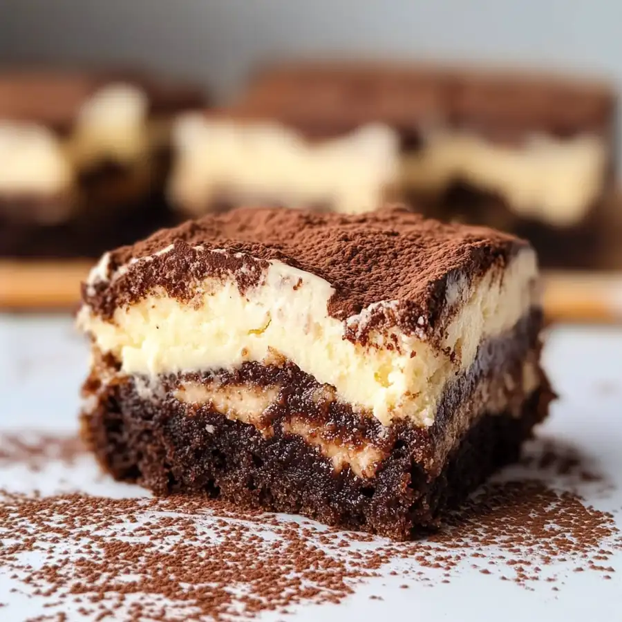 Sticky Indulgent Easy Tiramisu Brownies: A Creamy Classic with Espresso Twist