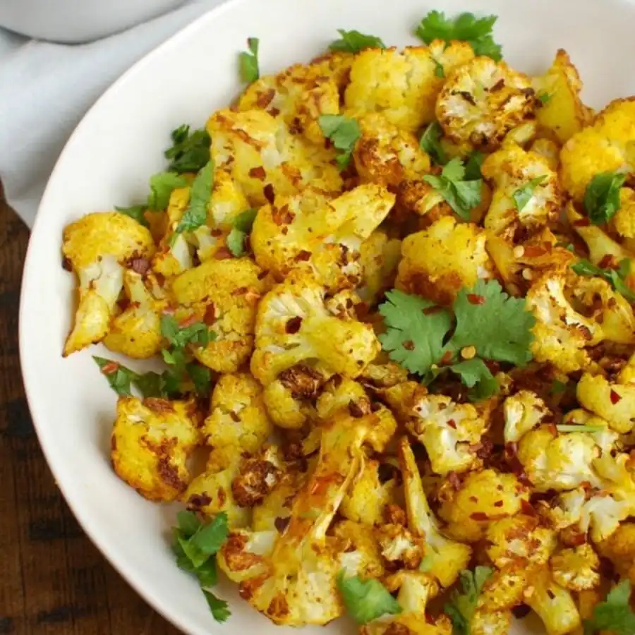 Turmeric Roasted Cauliflower | Golden & Crunchy