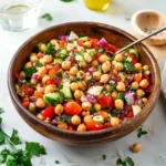 Restaurant-Quality Refreshing Mediterranean Chickpea Salad – Vibrant, Light & Healthy —