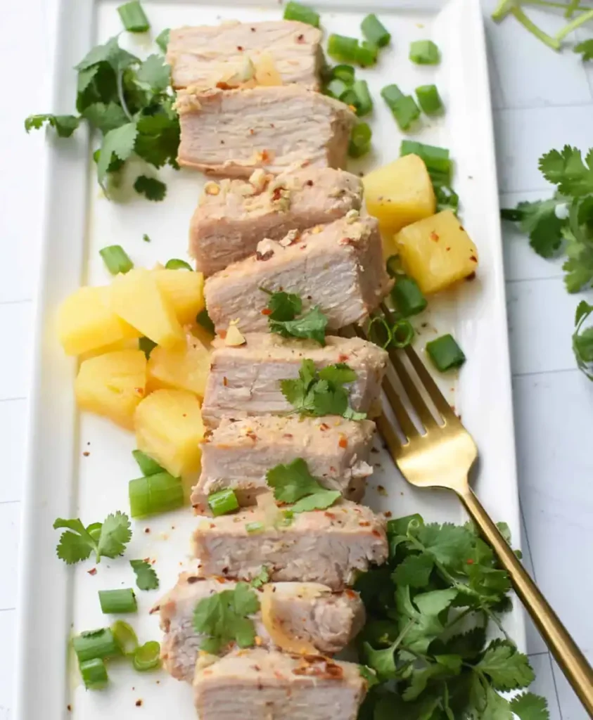 Sweet & Savory Slow Cooker Pineapple Pork Loin