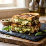 Pesto Mozzarella Grilled Cheese: A Gourmet Twist on a Classic | Easy Lunch Ideas