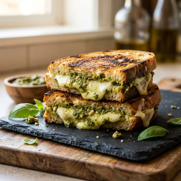 Pesto Mozzarella Grilled Cheese: A Gourmet Twist on a Classic | Easy Lunch Ideas