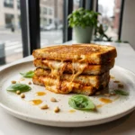 Roasted Red Pepper Pesto Swirl Pizza Grilled Cheese | Easy Gourmet Lunch Idea