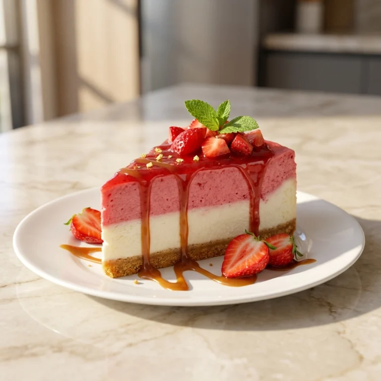 Strawberry Red Velvet Cheesecake With Balsamic Swirl | Gourmet Dessert Recipe