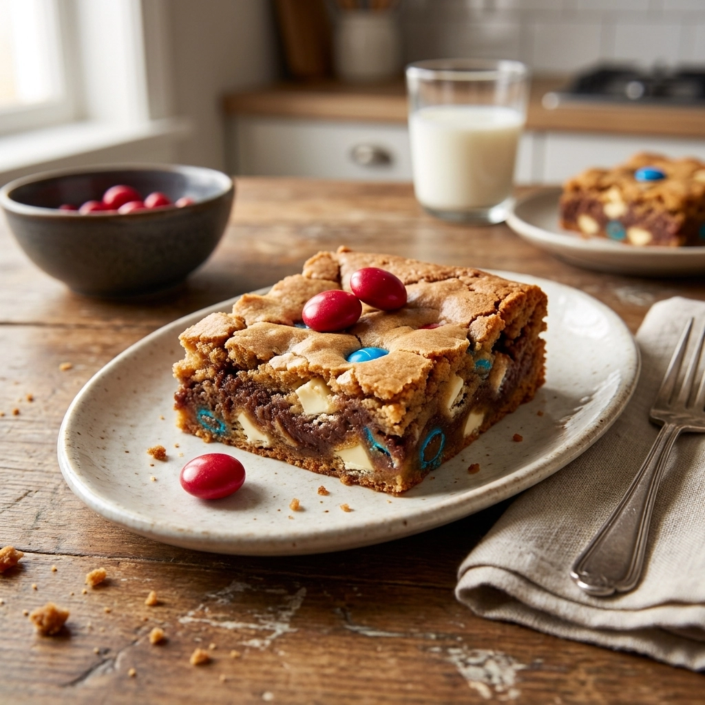 Easy 4th of July Red White and Blue Cookie Bars