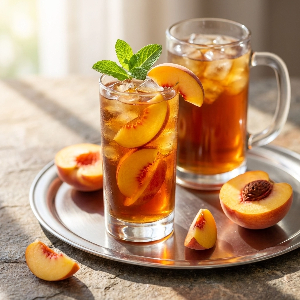 Summer Bliss: The Ultimate Homemade Peach Iced Tea