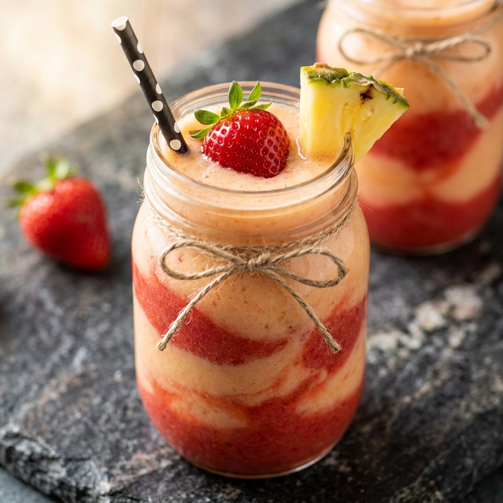 Tropical Pineapple Strawberry Smoothie: A Sun-Drenched Adventure | Healthy Fruit Smoothie