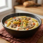 Creamy Chicken Tetrazzini Soup Recipe | Comforting Chicken Pasta Soup