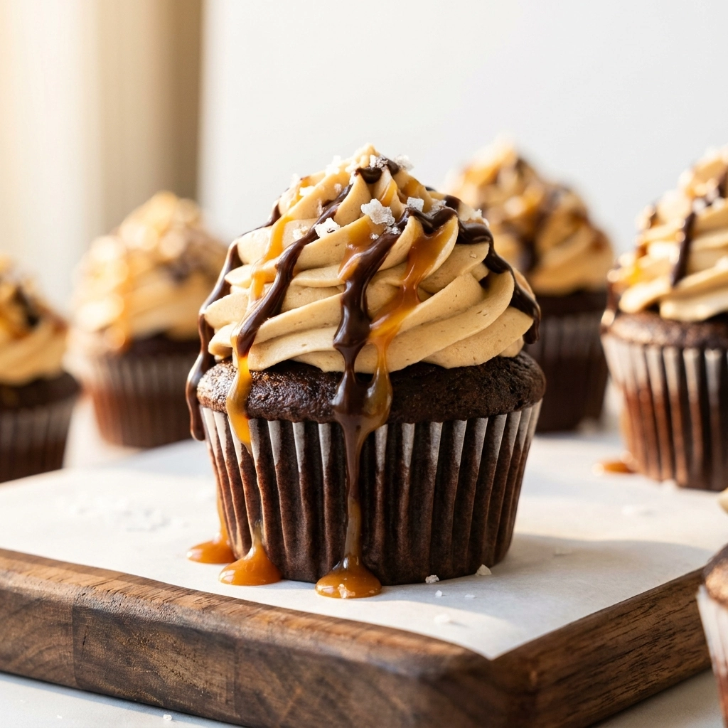 Decadent Chocolate Caramel Cupcakes | Easy Gourmet Dessert Recipe