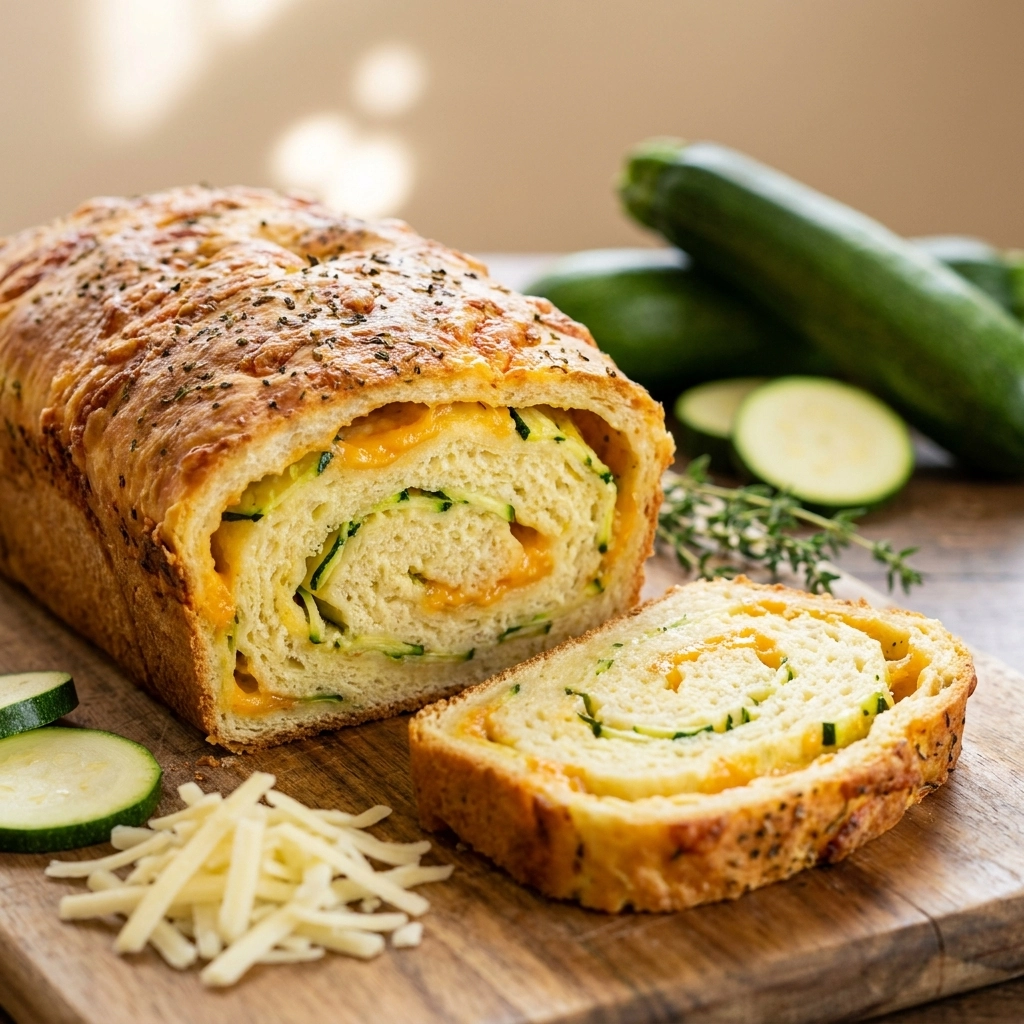 Savory Zucchini Cheese Bread Recipe for Garden Fresh Flavor | Cheesy Zucchini Bread