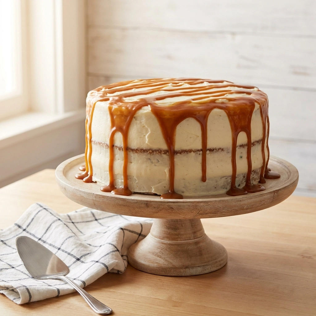Zucchini Caramel Cake with Cream Cheese Buttercream | Moist Vegetable Cake Recipe