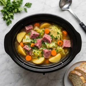 Slow Cooker Corned Beef and Cabbage Soup | Easy Irish Stew Comfort Food
