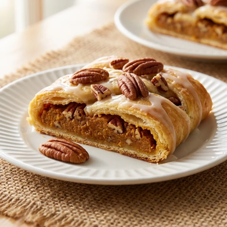 Pumpkin Pecan Crescent Roll Braid | Easy Fall Dessert Recipe