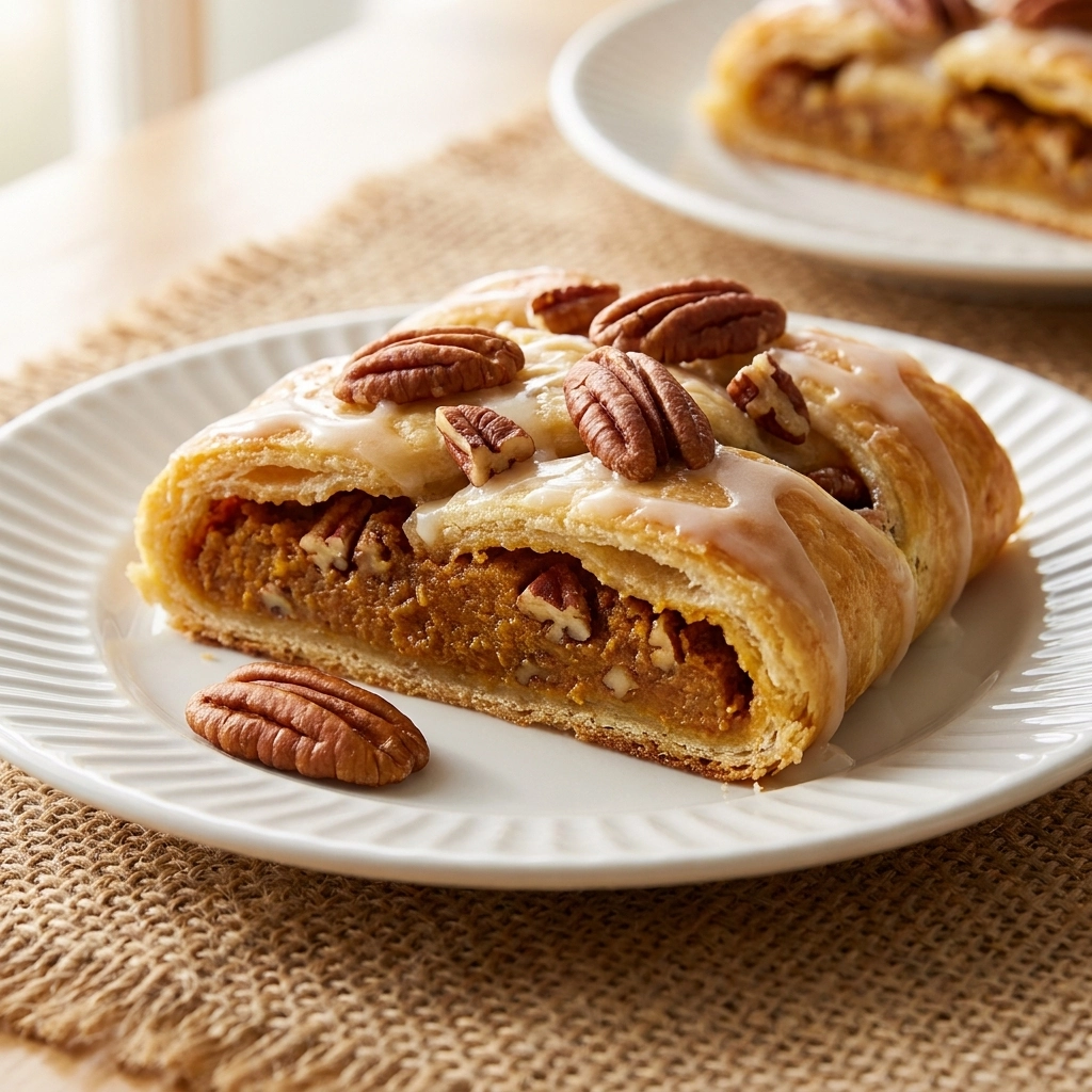 Pumpkin Pecan Crescent Roll Braid | Easy Fall Dessert Recipe