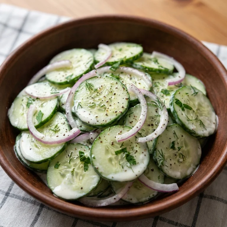 The Ultimate Creamy Cucumber Salad: A Cool Summer Classic | Easy Summer Side Dish