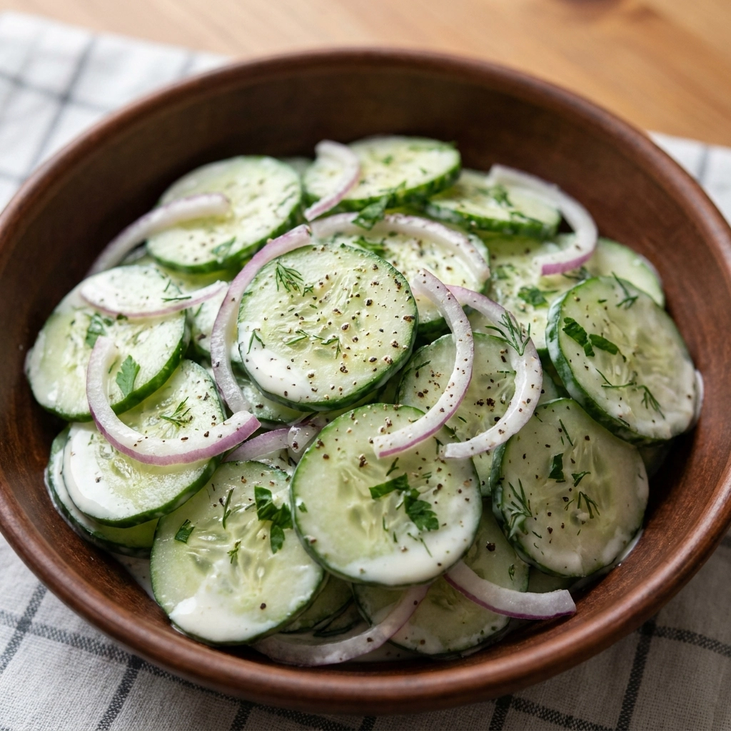 The Ultimate Creamy Cucumber Salad: A Cool Summer Classic | Easy Summer Side Dish