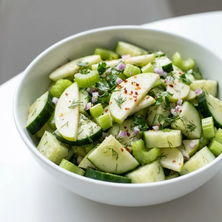 Crisp Cucumber Celery Salad with Apple | Refreshing Summer Side Dish Recipe