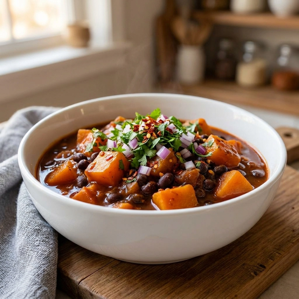 Hearty Crockpot Pumpkin Chili Recipe: Easy Healthy Black Bean Meal | Fall Dinner Ideas
