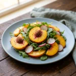 The Ultimate Peach Arugula Salad with Balsamic Glaze | Fresh Summer Peach Salad
