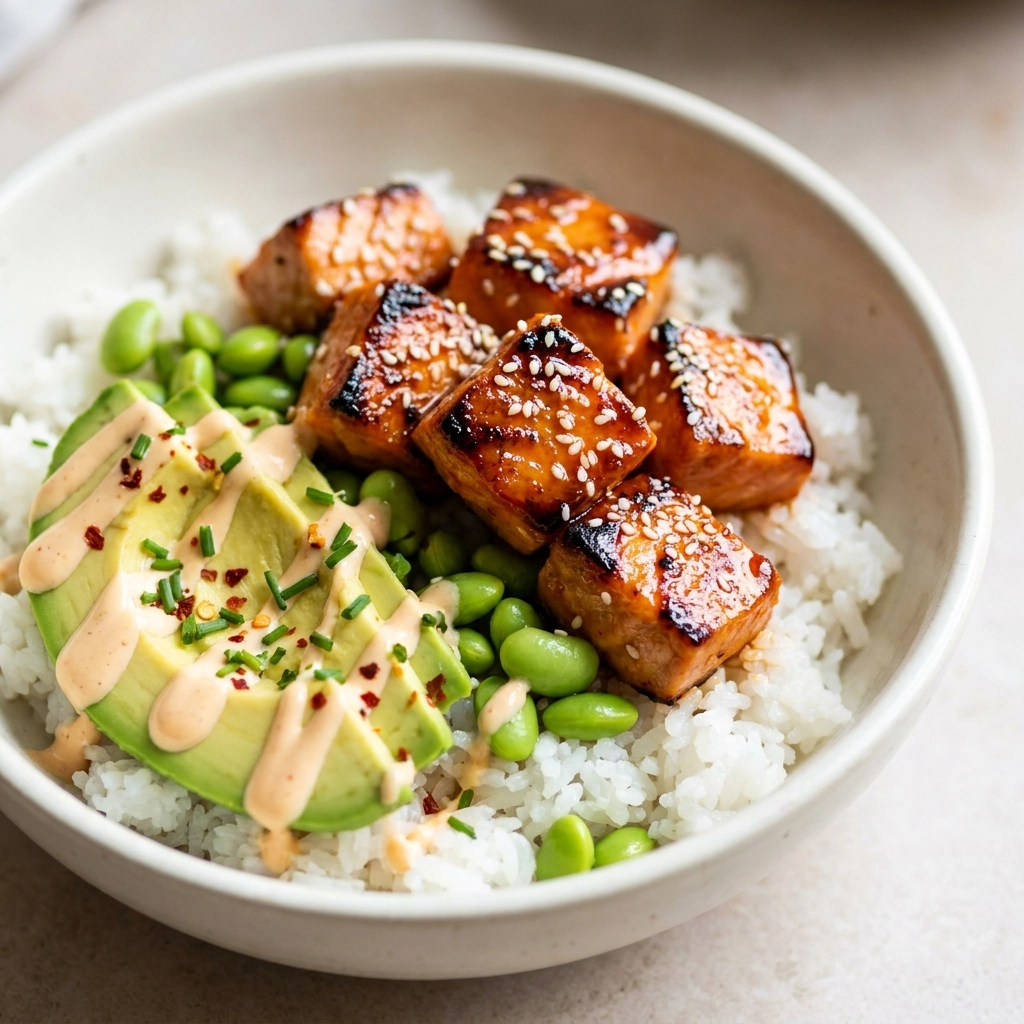 Honey Sriracha Salmon Bowls | Easy Healthy Dinner Ideas for Weeknights