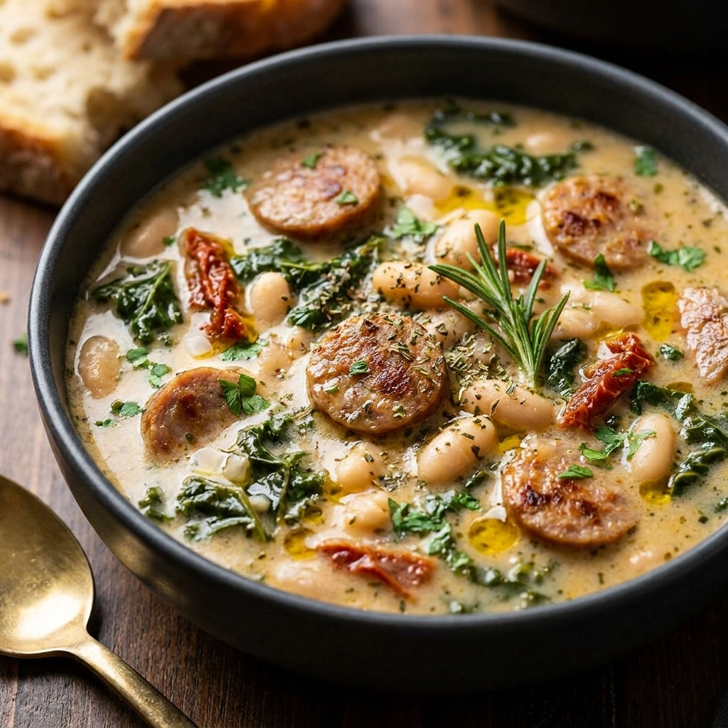 Hearty Sausage and White Bean Soup: A Comforting Classic | Easy Winter Soup Recipe