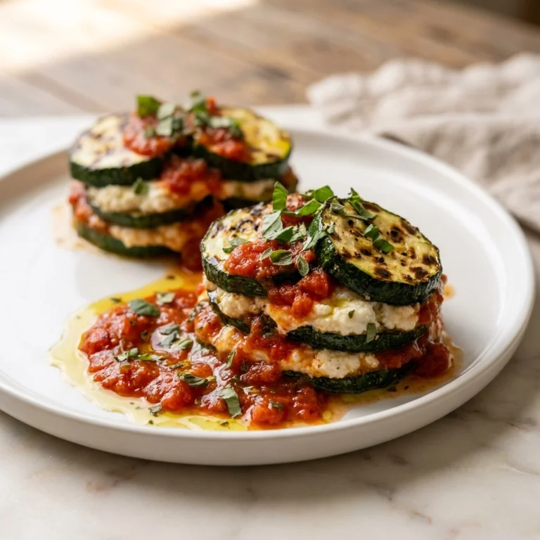 Layered Zucchini Ricotta Melts with Marinara Recipe | Easy Low Carb Appetizer