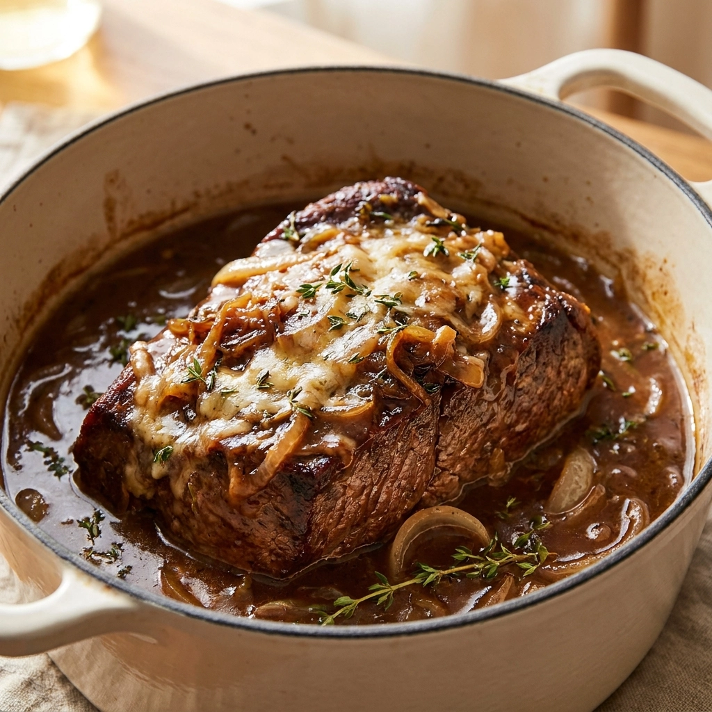A Cozy Classic: The Story Behind French Onion Pot Roast | Slow Cooker Beef Roast